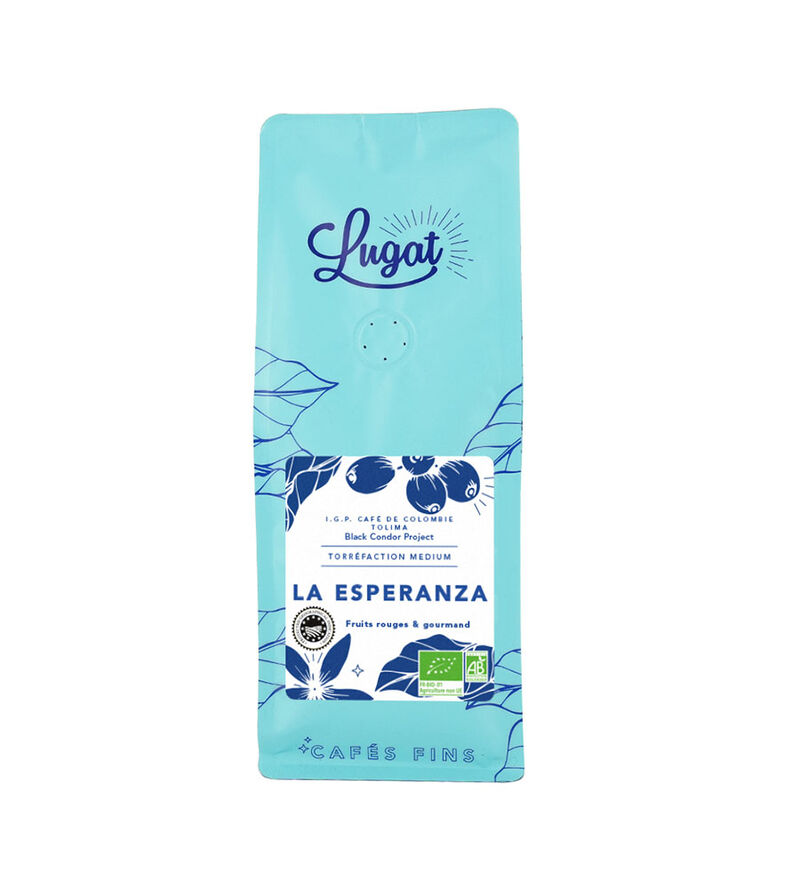 Lugat Organic Coffee Beans La Esperanza from Colombia - 250g image number 0
