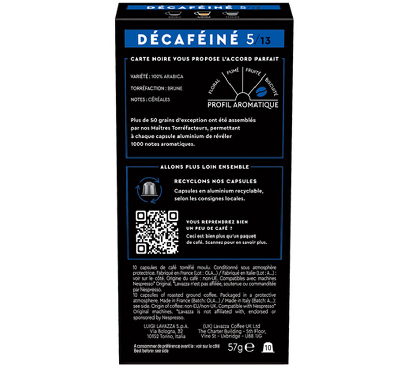 50 capsules compatibles Nespresso* Original Espresso D&eacute;caf&eacute;in&eacute; - CARTE NOIRE image number 3
