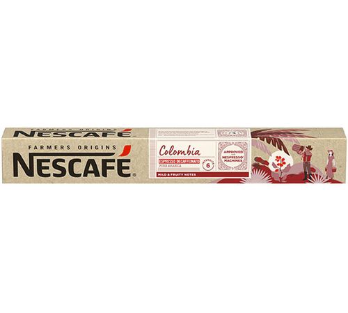 10 Nespresso* Original Compatible Capsules Colombia Origins Decaf &ndash; NESCAFE FARMERS