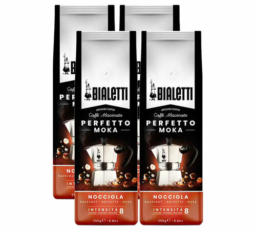 Bialetti - Caff&egrave; macinato - Perfetto Moka Nocciola 4 x 250 g