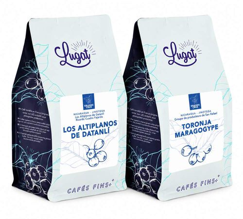 2 x 200 g - Caf&eacute; en grain - Duo Grands Cru Maragogype / Altiplanos - LUGAT