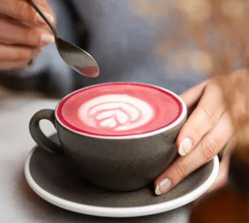 Latte instantan&eacute; Pink Cha&iuml; et collag&egrave;ne bio - Sachet 500 g - N&Uuml;MORNING image number 1