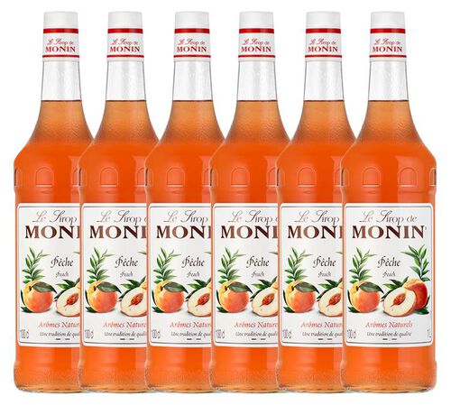 6 x Sirop - P&ecirc;che - 1 l MONIN