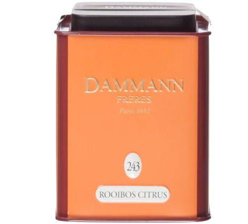 N&deg;243 Rooibos Citrus - 100g loose leaf in metal tin - Dammann Fr&egrave;res