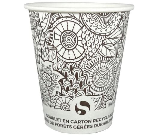 Gobelets caf&eacute; -  SEGI  gobelets Etnyk en carton 25cl  x50