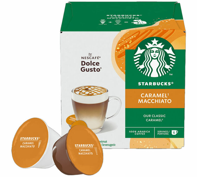 72 Nescaf&eacute;* Dolce Gusto* Compatible Pods Latte Macchiato Caramel &ndash; STARBUCKS image number 1