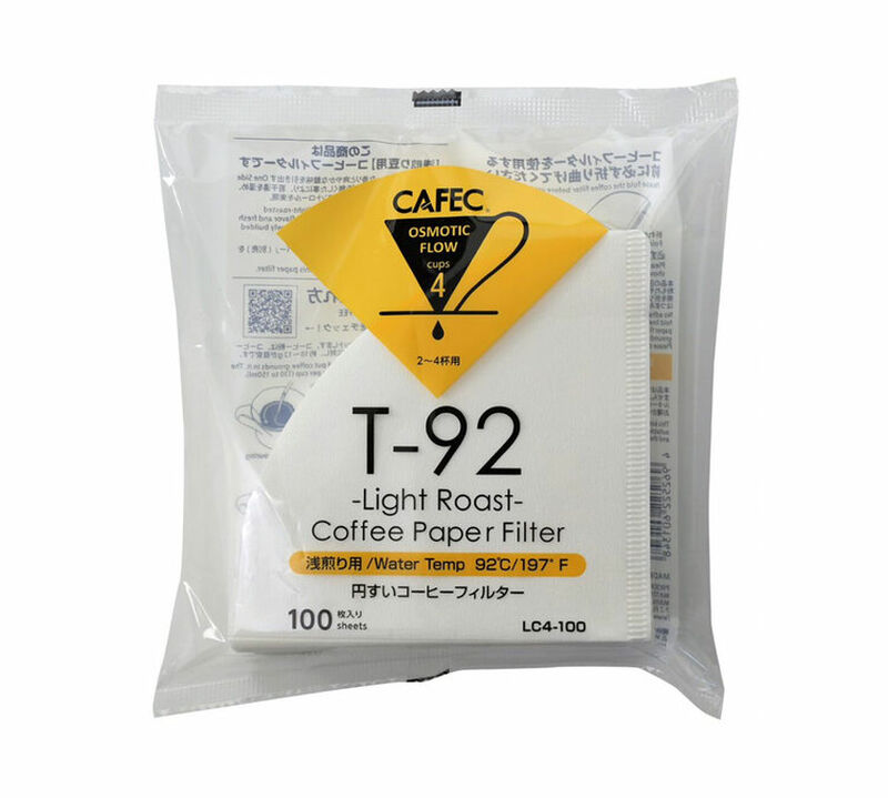 Cafec T92 Light Roast Paper Filter 4 Cups x 100 image number 0
