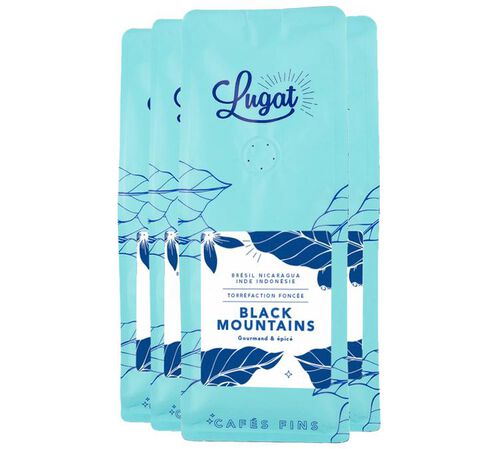 Lugat - Caff&egrave; in grani - Black Mountains 4 x 230 g
