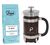 Cafeti&egrave;re &agrave; piston CALI inox z&eacute;ro plastique 8 tasses + Caf&eacute; Lugat 250 g - 1 L - Pylano image