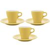 3 Tasses et sous-tasses Espresso Origami 9cl - Jaune image number 0