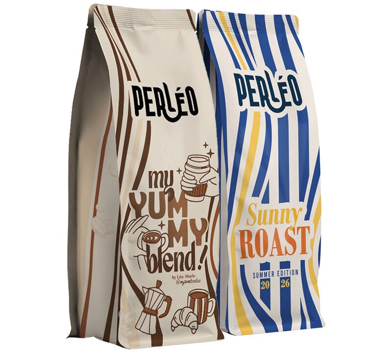 2 x 230 g - Caf&eacute; en grain - Duo &eacute;ditions limit&eacute;es My Yummy Blend & Sunny Roast - PERL&Eacute;O image number 0