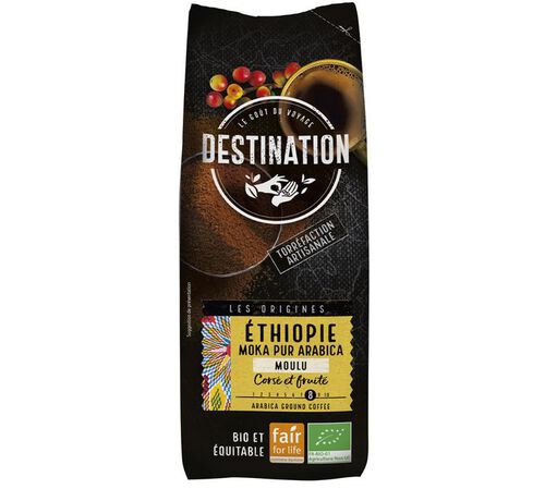 Destination Organic Ground Coffee Moka Pur Arabica from Ethiopia - 500g