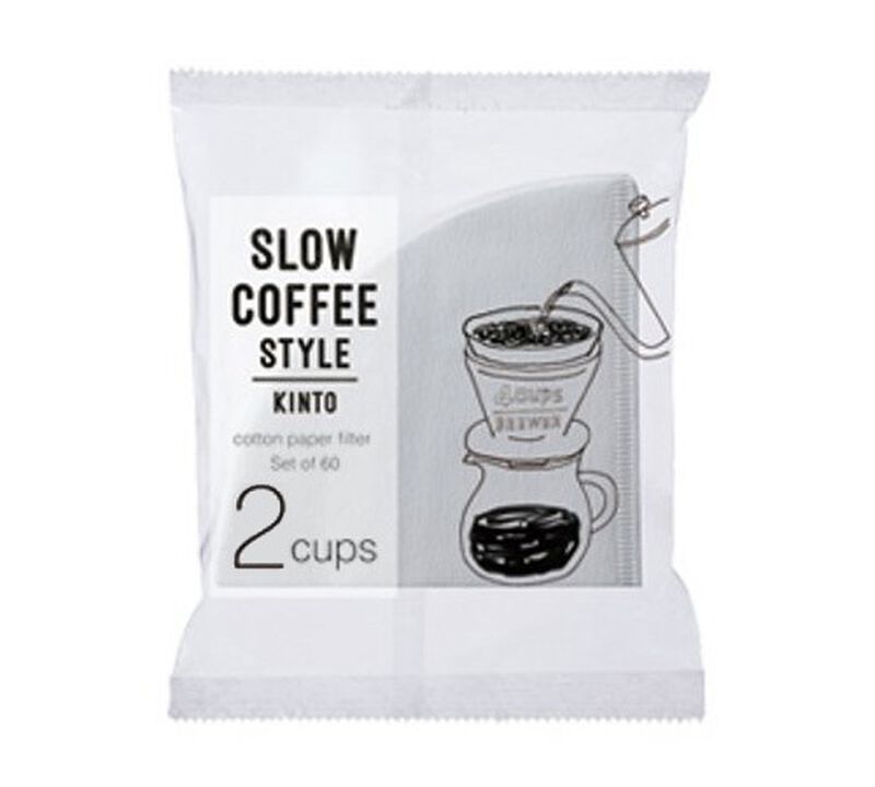 Kinto 2-cup white cone paper filter SCS-02-CP-60 x 60 image number 0