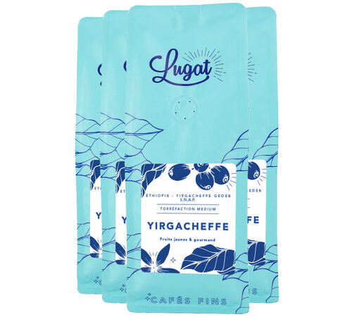 Lugat - Coffee Beans - Ethiopie Yirgacheffe - 4x250 g
