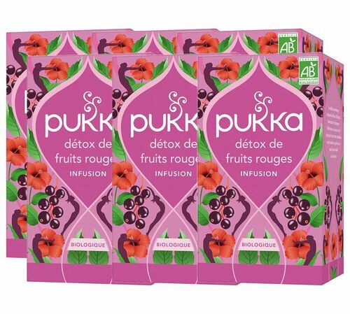 Detoxtee rote Fr&uuml;chten Bio - 6 x 20 Teebeutel - Pukka
