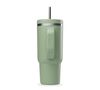 Gourde isotherme avec paille Travel cup vert tilleul - 90 cl - QWETCH image number 1
