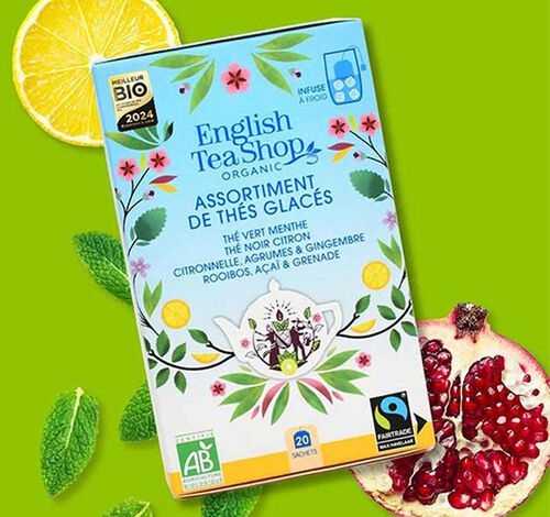 Organic Iced Tea Selection Pack by English Tea Shop x 20 Tea Bags image number 1