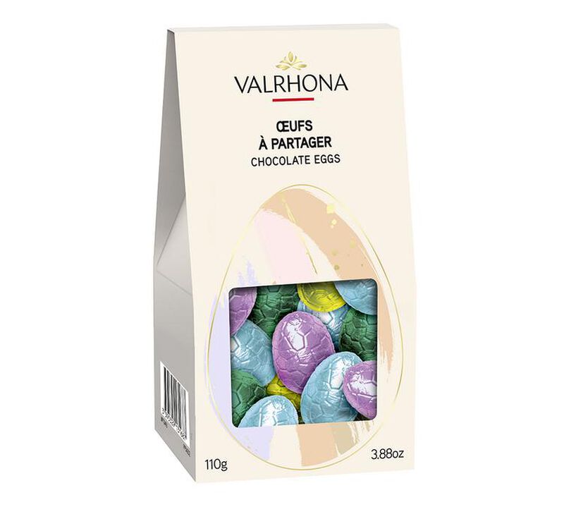 Valrhona Easter Egg Cone Praline Milk and Gianduja Biscuit - 100g image number 0