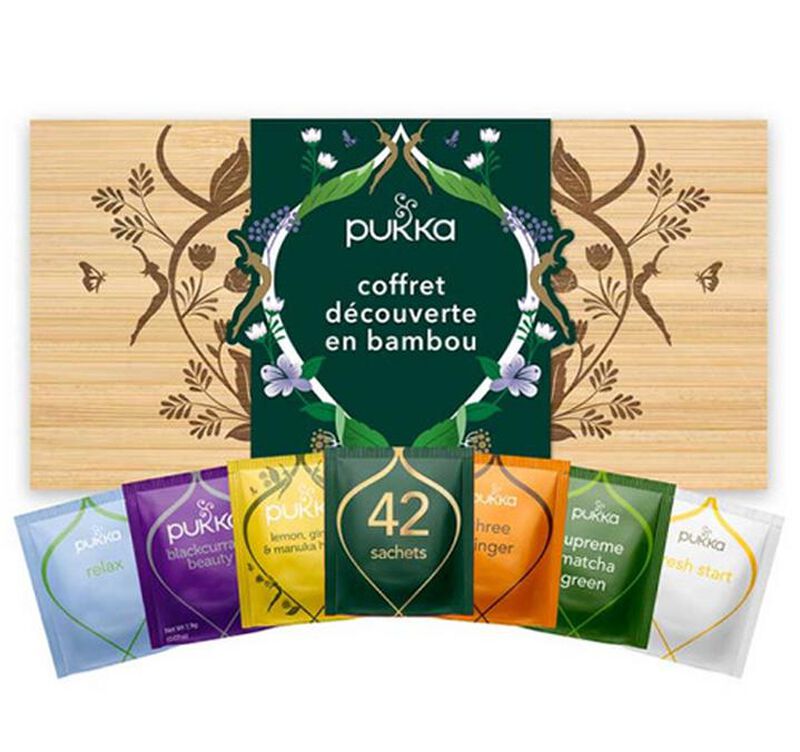 Coffret Bambou Th&eacute;s Bio - 6 x 7 sachets - PUKKA image number 1