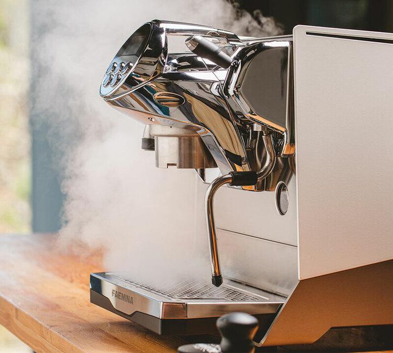 Machine expresso FAEMA Faemina blanc/anodis&eacute; clair image number 5
