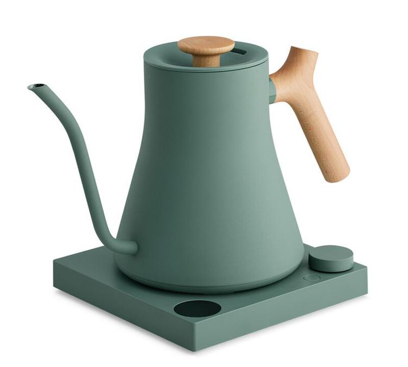 Fellow - Wasserkocher -  0.9L -  Smoke Green + Ahornholzgriff image number 1