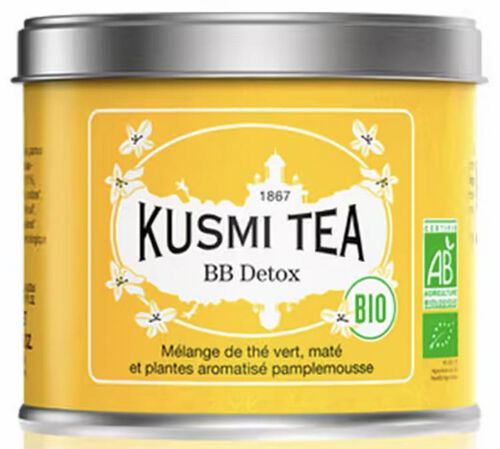 Kusmi Tea - T&egrave; verde biologico e Mat&eacute; BB Detox sfuso in lattina da 100 g