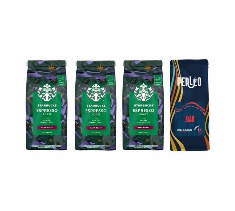 Starbucks Espresso Roast Coffee Beans Bundle + 250g Perl&eacute;o Bar Coffee Beans - 1.6kg image number 0