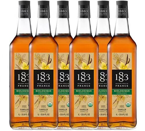 Sirop Vanille Bio - Bouteille en verre - 6X1L - 1883 ROUTIN