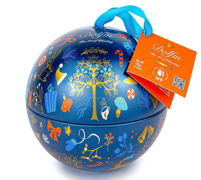 Dolfin Christmas Bauble Filled with Chocolate Bars - 10 x 10g image number 0