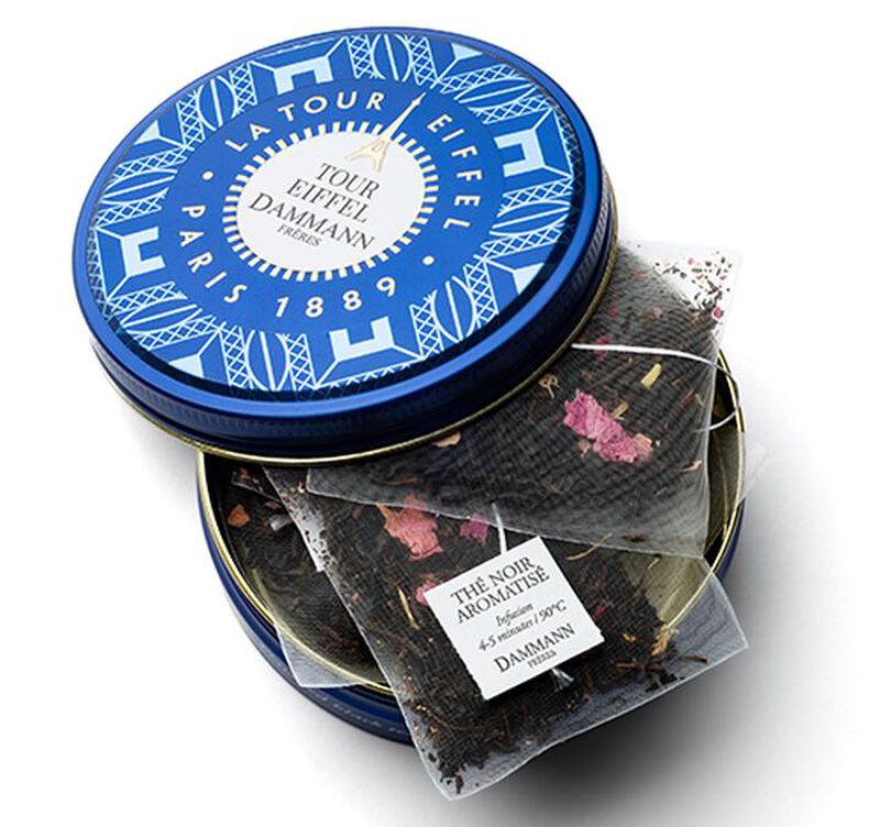 Dammann Fr&egrave;res Flavoured Black Tea in Eiffel Tower Gift Box x 6 Tea Bags image number 1