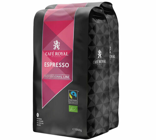 2 kg Caf&eacute; en grain Bio Espresso - Fairtrade/Max Havellaar - Cafe Royal