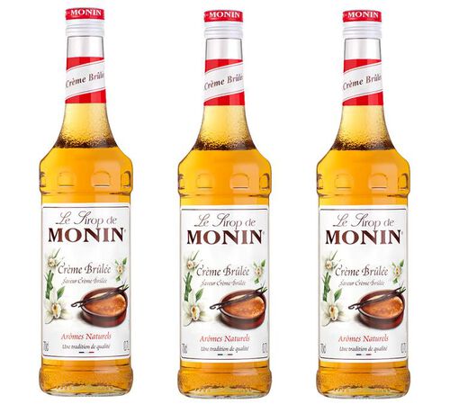 Sirop Monin - Cr&egrave;me Br&ucirc;l&eacute;e - 3 x 70 cl