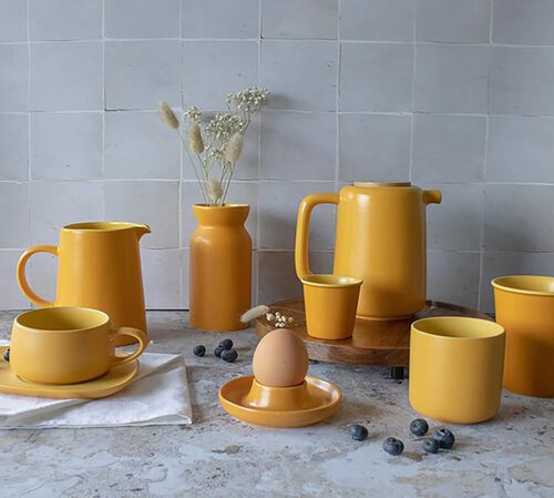 Mugs OUTO en gr&egrave;s jaune 27cl x2 - OGO Living image number 2