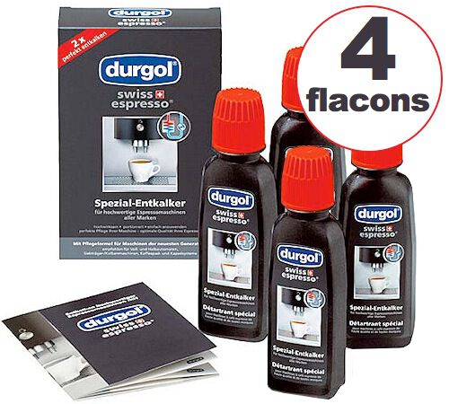 Durgol Swiss EspreDurgol Swiss Espresso Coffee Machine Descaler 125ml - Pack of 4sso Coffee Machine Descaler 2 x 125ml