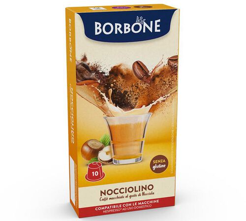 10 Nespresso* Original Compatible Capsules Nocciolino &ndash; CAFFE BORBONE