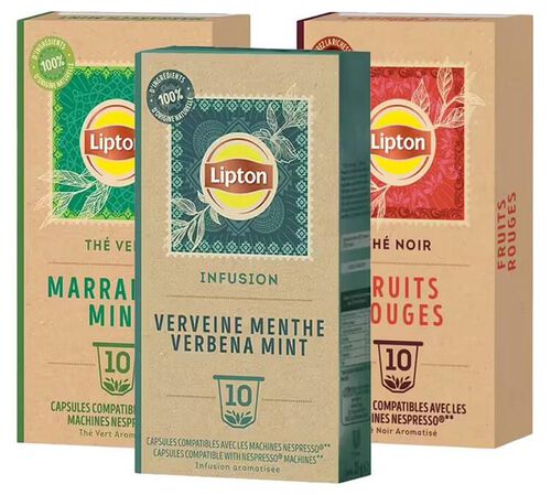 Pack d&eacute;couverte th&eacute;s et infusions 30 capsules compatibles Nespresso* Original - LIPTON