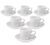 6 Tasses Espresso et sous-tasses Egg White Loveramics - 8 cl image