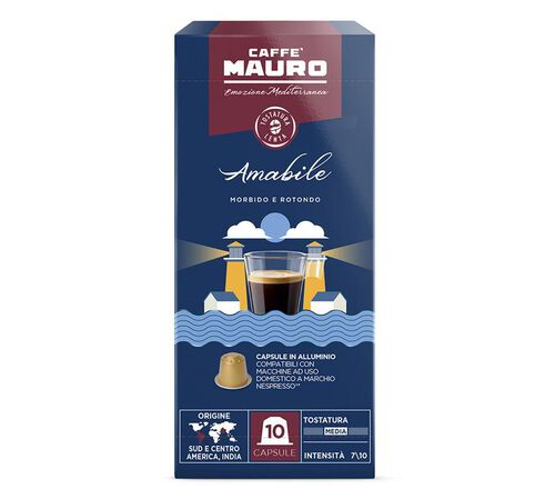10 Nespresso* Original Compatible Capsules Amabile - CAFFE MAURO