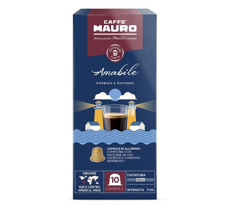 10 Nespresso* Original Compatible Capsules Amabile - CAFFE MAURO image number 0