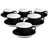 6 Tasses Cappuccino et sous-tasses Egg 20 cl Black - Loveramics image number 0