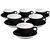 6 Tasses Cappuccino et sous-tasses Egg 20 cl Black - Loveramics image