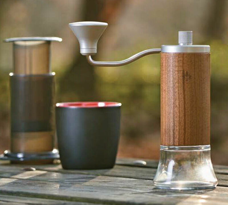 Eureka Baby Hand Grinder Walnut & Glass + FREE Coffee Beans image number 3