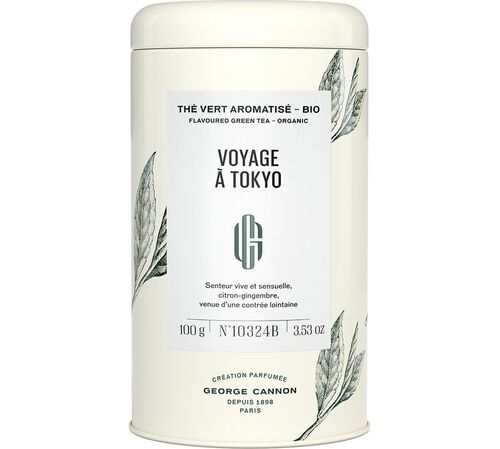 George Cannon "Voyage &agrave; Tokyo" organic fruity green tea - 100g in tin