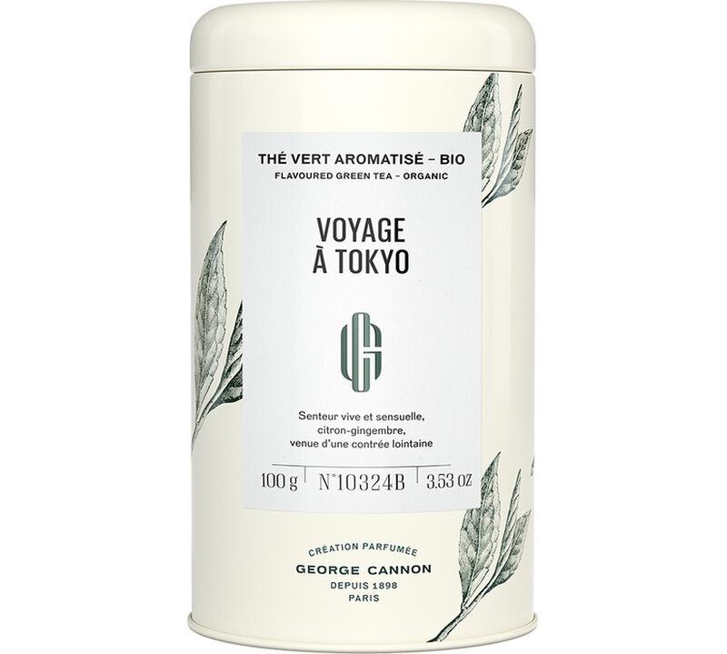 George Cannon "Voyage &agrave; Tokyo" organic fruity green tea - 100g in tin image number 0