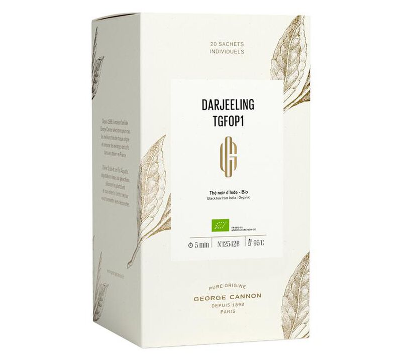 George Cannon Darjeeling Mahalderam organic black tea x 20 sachets image number 0