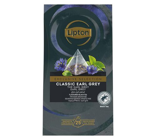 Earl Grey black tea - 25 pyramid tea bags - Exclusive Selection - Lipton