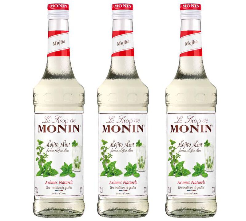 Sirop Monin - Mojito Mint (sans alcool) - 3 x 70 cl image number 0