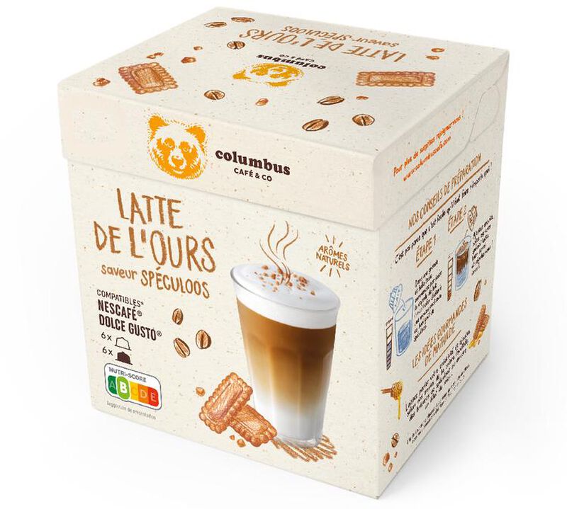12 Nescaf&eacute;* Dolce Gusto* Compatible Pods Speculoos Bear Latte &ndash; COLUMBUS image number 0