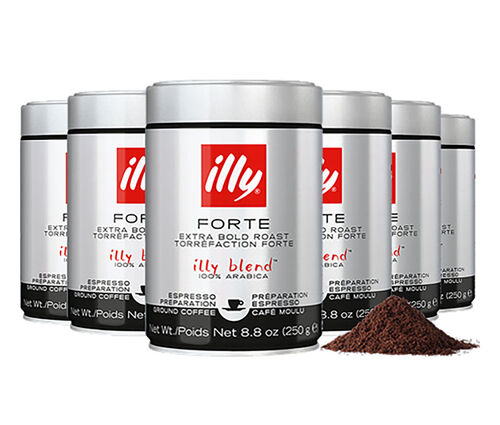 Illy - Caff&egrave; macinato - Forte speciale espresso - 6 x 250 g