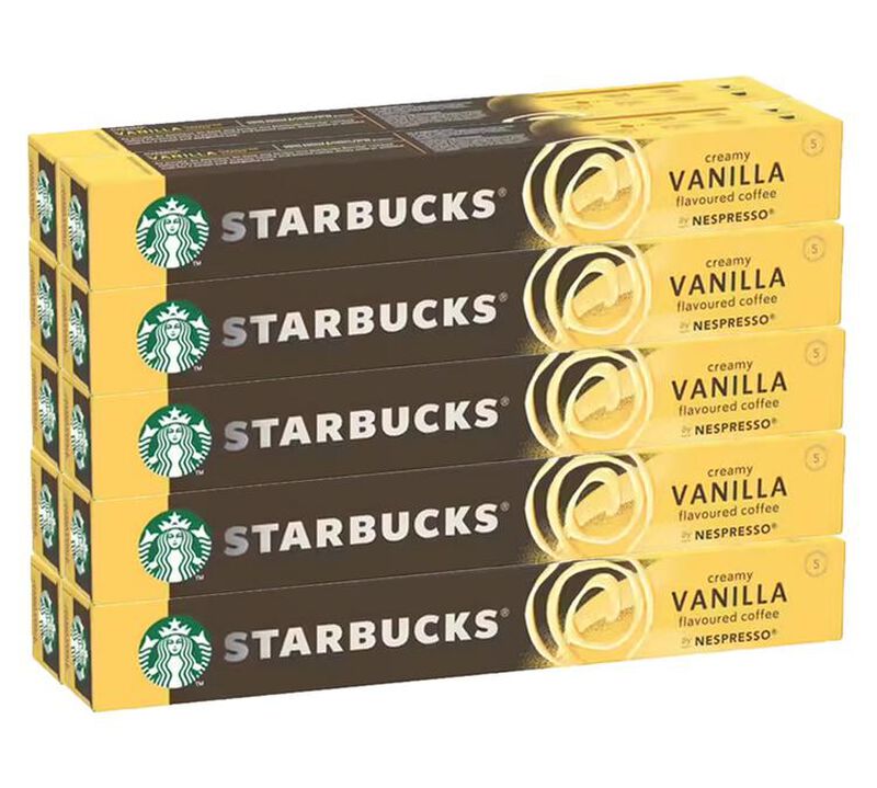 100 Nespresso* Original Compatible Capsules Vanilla Flavoured - STARBUCKS image number 0